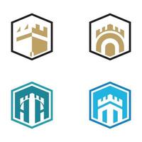 vector castle logo icon template