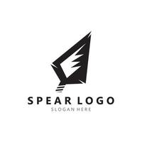 spear logo design with template vector illustration