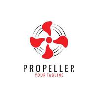 Propeller Flat Design Template with Simple Concept Vector. vector