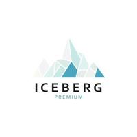 iceberg resumen logo modelo. vector