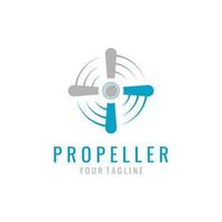 Propeller Flat Design Template with Simple Concept Vector. vector