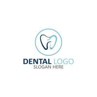 Ilustración de vector de plantilla de logotipo dental