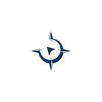 compass logo and symbol with vector concept illustration template