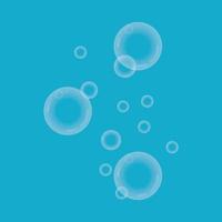 Natural realistic bubble design template vector