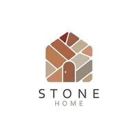 Stone House Vector Illustration Logo Template.