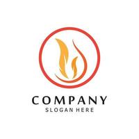 blazing fire, embers, fireball logo and symbol vector image. with template illustration editing.