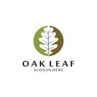 vector oak leaf logo design