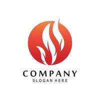 blazing fire, embers, fireball logo and symbol vector image. with template illustration editing.