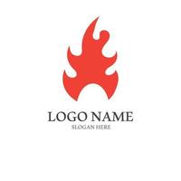 blazing fire, embers, fireball logo and symbol vector image. with template illustration editing.