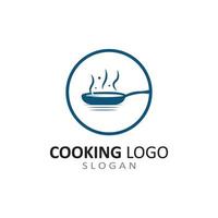 utensils logo for cooking with concept vector template