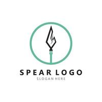 spear logo design with template vector illustration