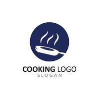 utensils logo for cooking with concept vector template