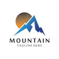 logotipo de icono de montaña vector