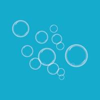 Natural realistic bubble design template vector