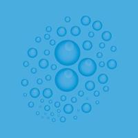 Natural realistic bubble design template vector