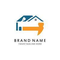 vector logo design illustration construction, home improvement and building logo design template