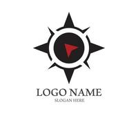 compass logo and symbol with vector concept illustration template