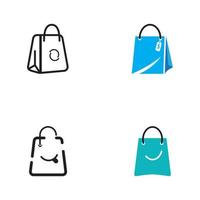 shopping bag logo vector illustration template