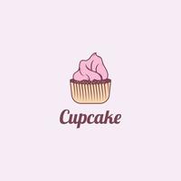 Cupcake Vector Logo Template. Logo for Cake Shop, Sticker, Label, etc.