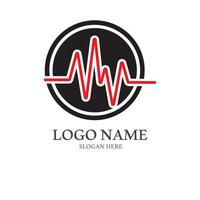 Heart beat logo or pulse line logo for medical medicine with modern vector illustration concept.