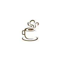 coffee cup logo with vector style template