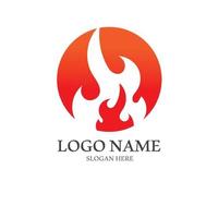 blazing fire, embers, fireball logo and symbol vector image. with template illustration editing.