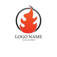 blazing fire, embers, fireball logo and symbol vector image. with template illustration editing.