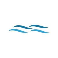 wave beach logo design vector illustration template