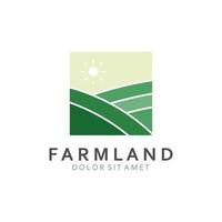 Landscape Farmland Logo Template vector