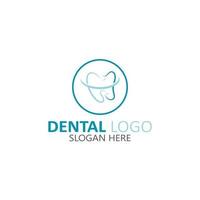 Ilustración de vector de plantilla de logotipo dental