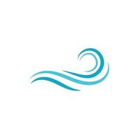 wave beach logo design vector illustration template