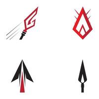 spear logo design with template vector illustration