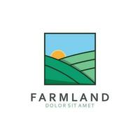 Landscape Farmland Logo Template vector