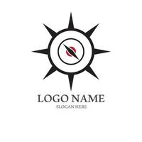 compass logo and symbol with vector concept illustration template