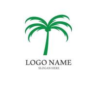 Palm tree summer logo template vector