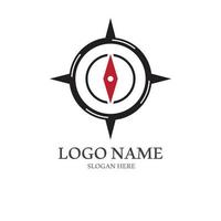 compass logo and symbol with vector concept illustration template