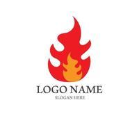 blazing fire, embers, fireball logo and symbol vector image. with template illustration editing.