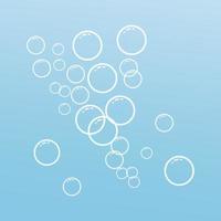 Natural realistic bubble design template vector