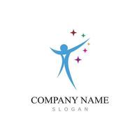 star people logo design with vector illustration template