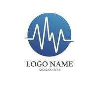 Heart beat logo or pulse line logo for medical medicine with modern vector illustration concept.