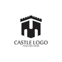 vector castillo logo icono modelo