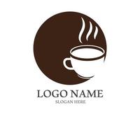 coffee cup logo with vector style template