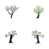 árbol logo diseño con modelo vector concepto