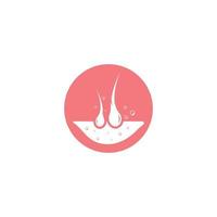 hair care logo with vector illustration template