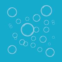 Natural realistic bubble design template vector