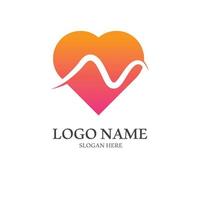 Heart beat logo or pulse line logo for medical medicine with modern vector illustration concept.