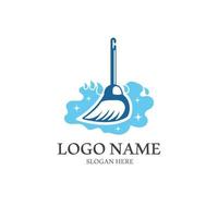 cleaning logo with vector illustration symbol template