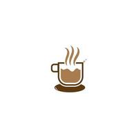 coffee cup logo with vector style template