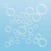 Natural realistic bubble design template vector