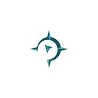 compass logo and symbol with vector concept illustration template